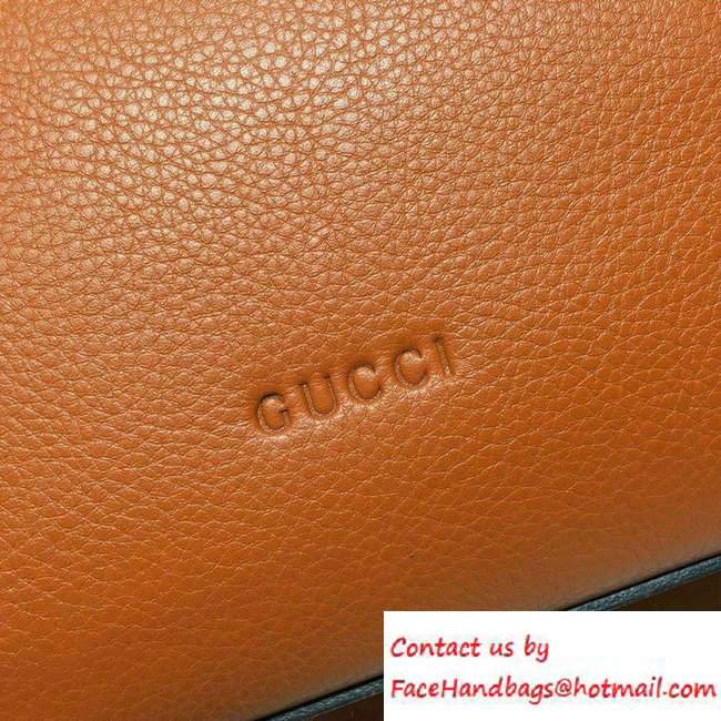 Gucci Bamboo Daily Leather Top Handle Medium Bag 392013 Orange - Click Image to Close
