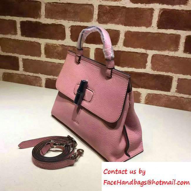 Gucci Bamboo Daily Leather Top Handle Small Bag 370831 Pink