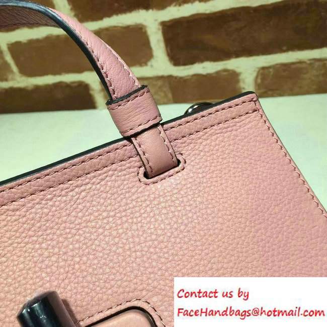 Gucci Bamboo Daily Leather Top Handle Small Bag 370831 Pink - Click Image to Close