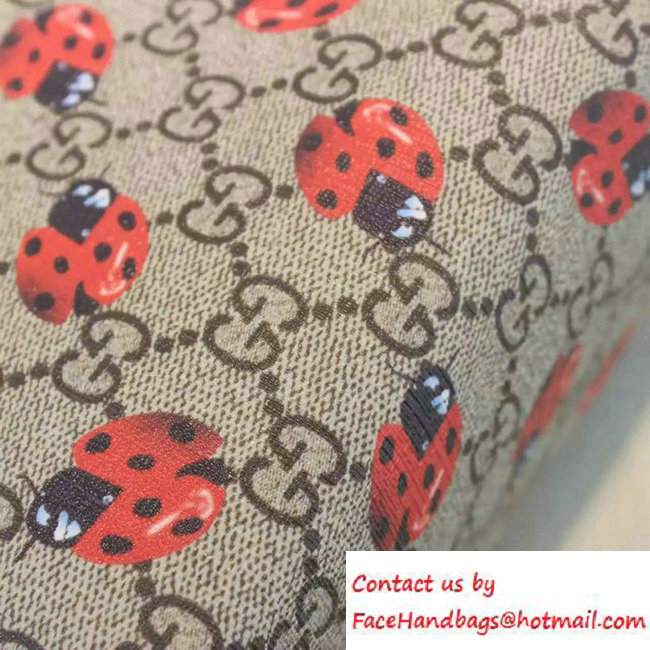 Gucci Children'S GG Supreme Canvas Tote Bag 410812 Ladybugs 2016