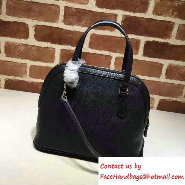 Gucci Convertible Mini Dome Leather Cross Body Bag 341504 Black - Click Image to Close