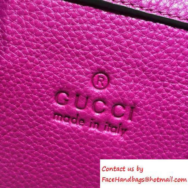 Gucci Convertible Mini Dome Leather Cross Body Bag 341504 Fuchsia