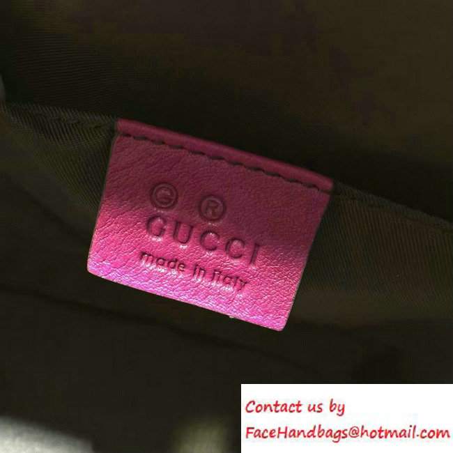 Gucci Convertible Mini Dome Leather Cross Body Bag 341504 Fuchsia