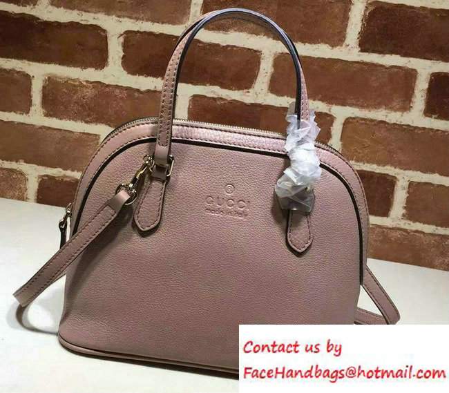 Gucci Convertible Mini Dome Leather Cross Body Bag 341504 Nude Pink