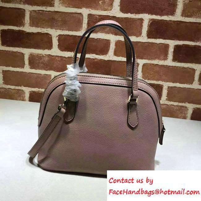 Gucci Convertible Mini Dome Leather Cross Body Bag 341504 Nude Pink