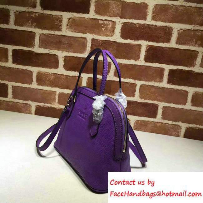 Gucci Convertible Mini Dome Leather Cross Body Bag 341504 Purple