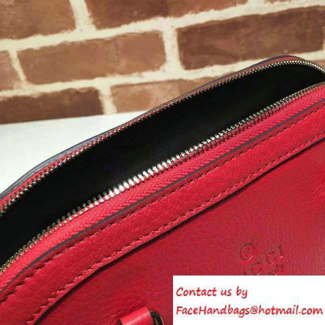 Gucci Convertible Mini Dome Leather Cross Body Bag 341504 Red