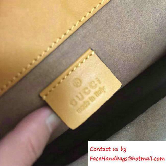Gucci Dionysus Arabesque GG Supreme and Leather Shoulder Medium Bag 400235 Yellow 2016 - Click Image to Close