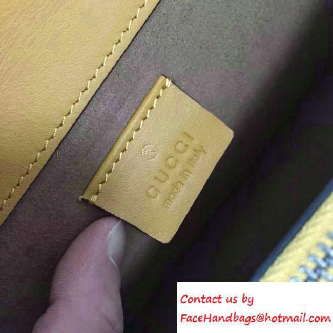Gucci Dionysus Arabesque GG Supreme and Leather Shoulder Small Bag 400249 Yellow 2016 - Click Image to Close