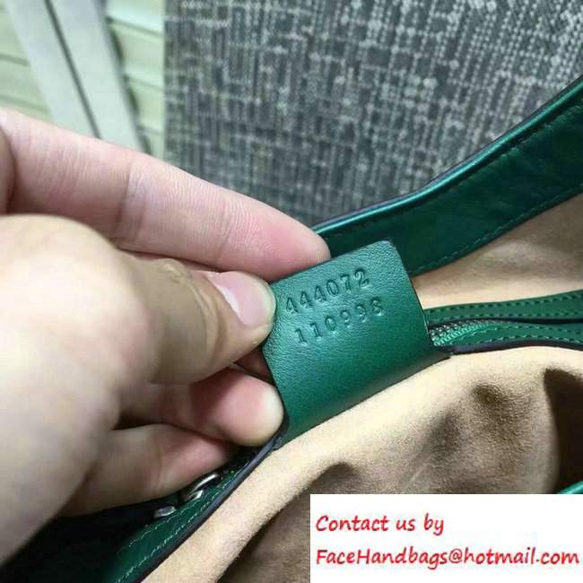 Gucci Dionysus Leather Hobo Small Bag 444072 Green/Tiger 2016