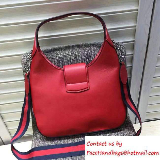 Gucci Dionysus Leather Hobo Small Bag 444072 Red/Floral 2016 - Click Image to Close