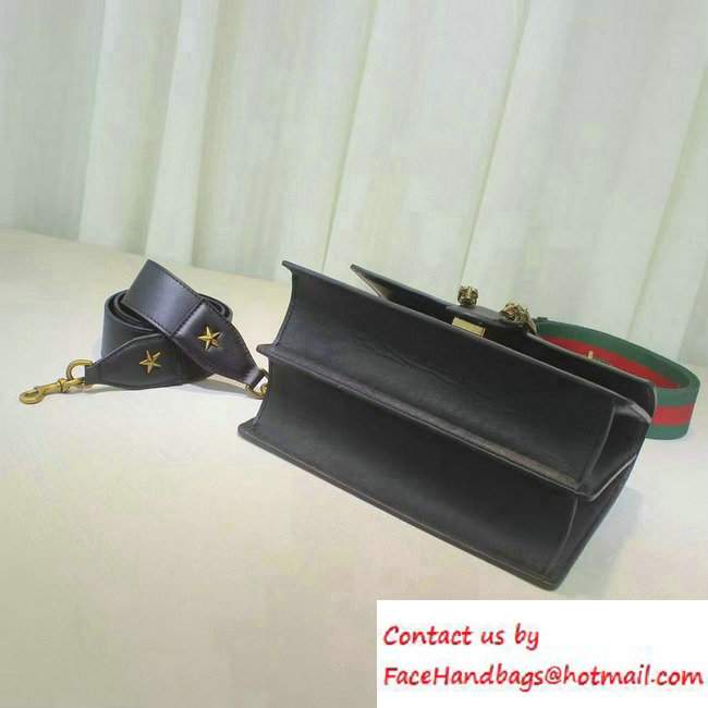 Gucci Dionysus Leather Top Handle Medium Bag 448075 Black 2016