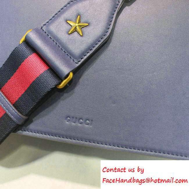 Gucci Dionysus Leather Top Handle Medium Bag 448075 Blue/Green/Red 2016 - Click Image to Close