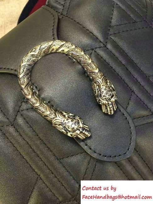 Gucci Dionysus Matelasse Leather Hobo Small Bag 444072 Black