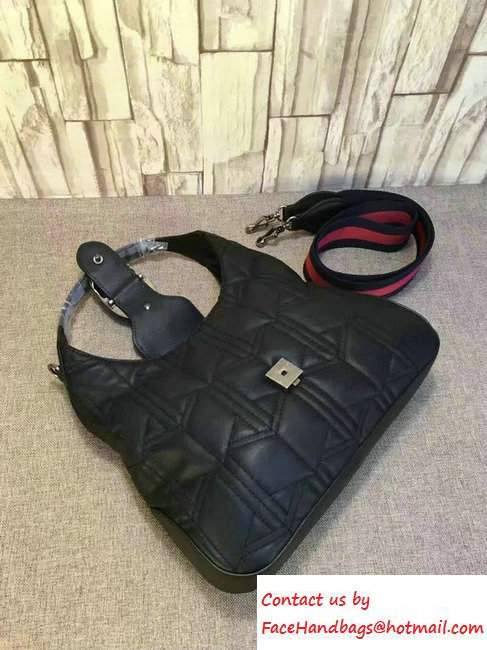 Gucci Dionysus Matelasse Leather Hobo Small Bag 444072 Black