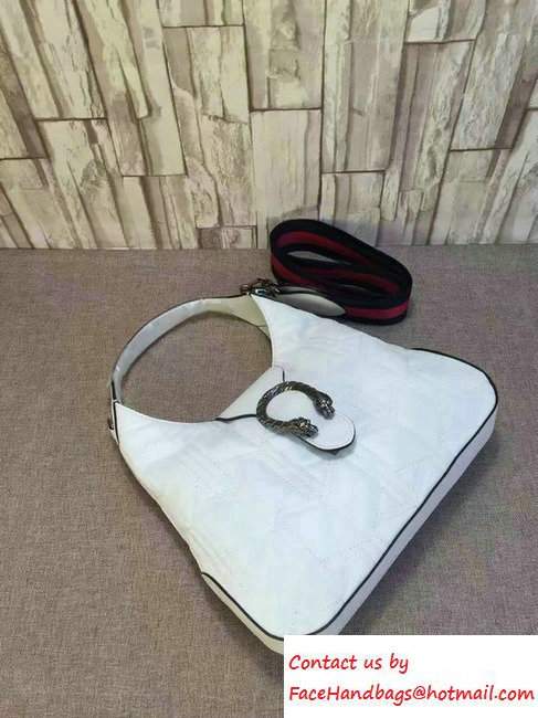 Gucci Dionysus Matelasse Leather Hobo Small Bag 444072 White - Click Image to Close
