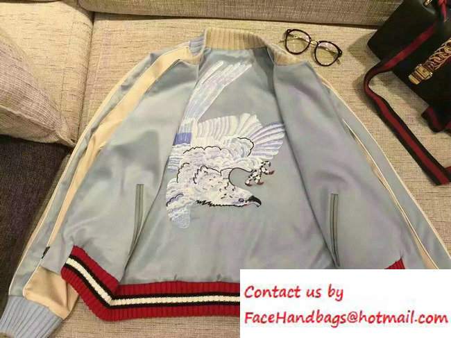 Gucci Embroidered Bird Bomber Jacket 2016