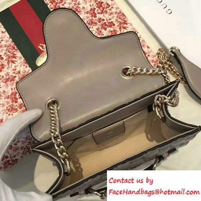 Gucci Emily Guccissima Leather Chain Shoulder Mini Bag 369622 Gray - Click Image to Close