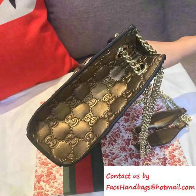 Gucci Emily Guccissima Leather Chain Shoulder Small Bag 369621 Bronze - Click Image to Close