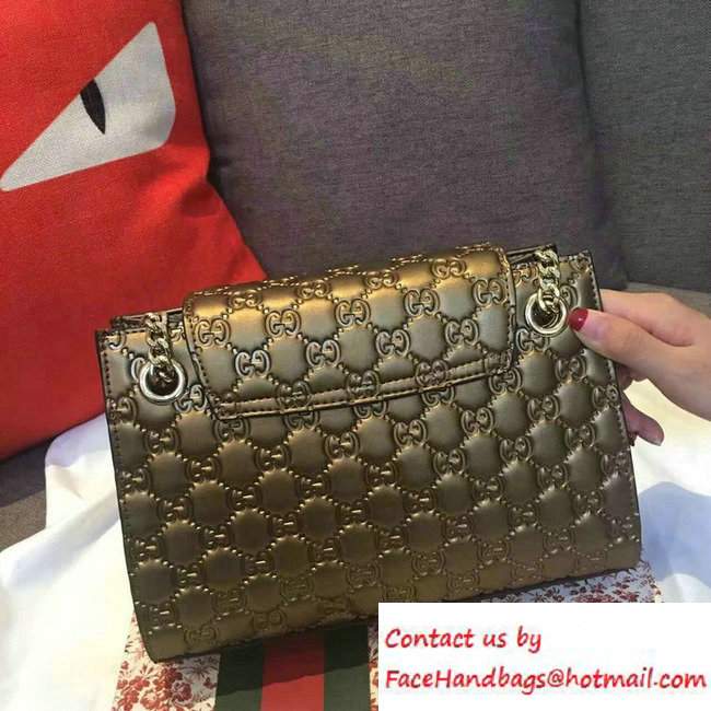 Gucci Emily Guccissima Leather Chain Shoulder Small Bag 369621 Bronze - Click Image to Close
