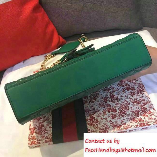 Gucci Emily Guccissima Leather Chain Shoulder Small Bag 369621 Green
