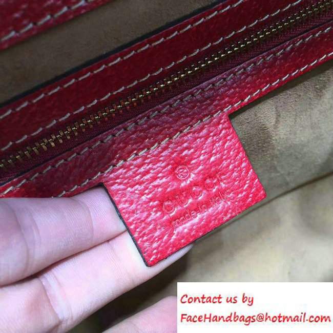 Gucci GG Canvas Web Shoulder Bag 441984 Red 2016 - Click Image to Close