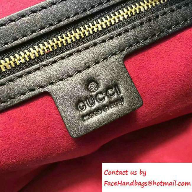 Gucci GG Marmont Matelasse Chevron Shoulder Medium Bag 443499 GucciGhost Black 2016 - Click Image to Close