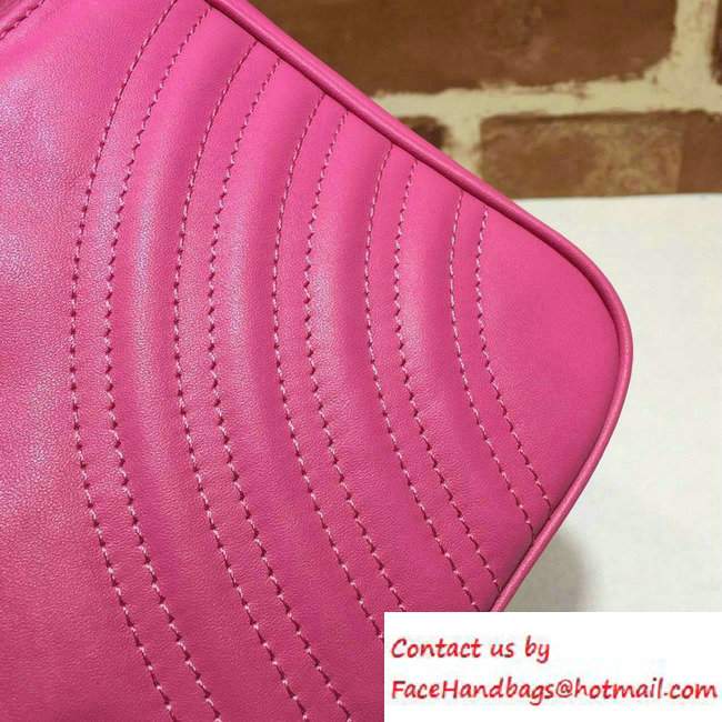Gucci GG Marmont Matelasse Chevron Small Chain Shoulder Bag 443497 Pink 2016 - Click Image to Close