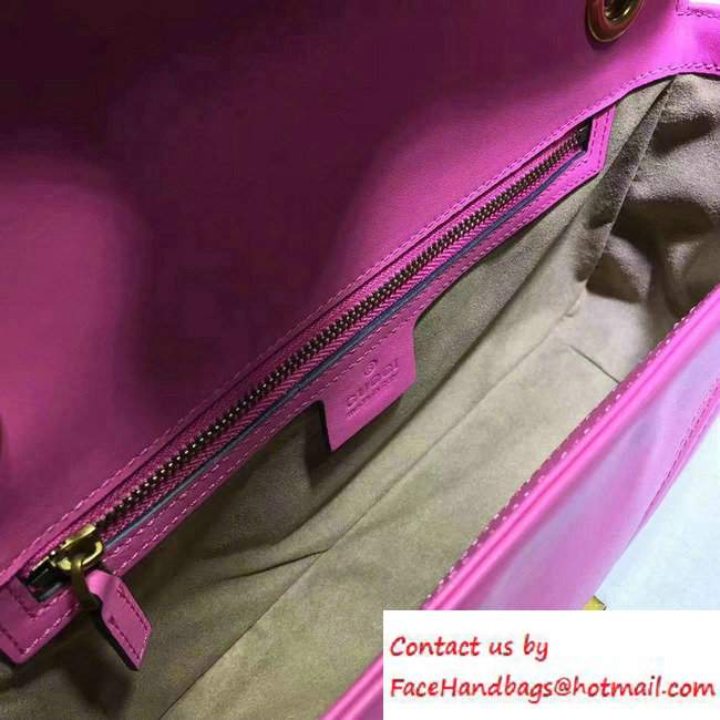 Gucci GG Marmont Matelasse Chevron Small Chain Shoulder Bag 443497 Pink 2016