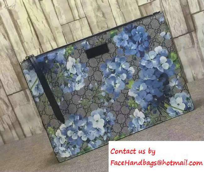 Gucci GG Supreme Canvas Blue Blooms Messenger Bag 429004 2016 - Click Image to Close