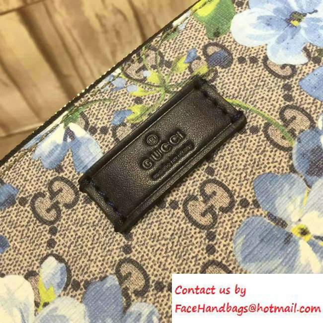 Gucci GG Supreme Canvas Blue Blooms Messenger Bag 429004 2016