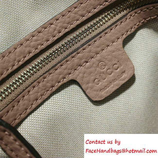 Gucci GG Supreme Canvas Convertible Mini Dome Cross Body Bag 341504 Nude Pink