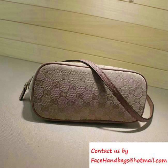 Gucci GG Supreme Canvas Convertible Mini Dome Cross Body Bag 341504 Nude Pink - Click Image to Close