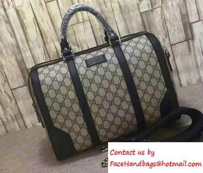 Gucci GG Supreme Canvas Small Duffle Bag 406379 Black 2016