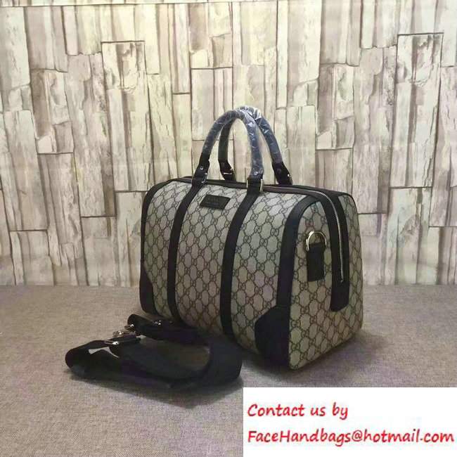 Gucci GG Supreme Canvas Small Duffle Bag 406379 Black 2016