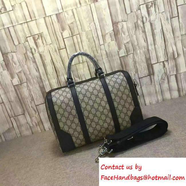 Gucci GG Supreme Canvas Small Duffle Bag 406379 Black 2016 - Click Image to Close