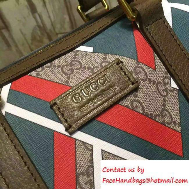 Gucci GG Supreme Canvas Small Duffle Bag 406379 Chevron 2016