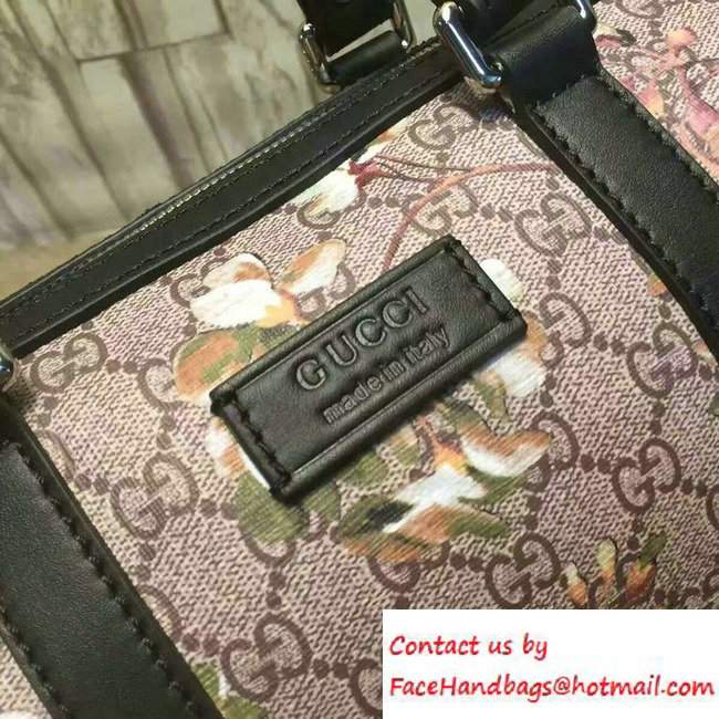 Gucci GG Supreme Canvas Small Duffle Bag 406379 Green Blooms 2016 - Click Image to Close
