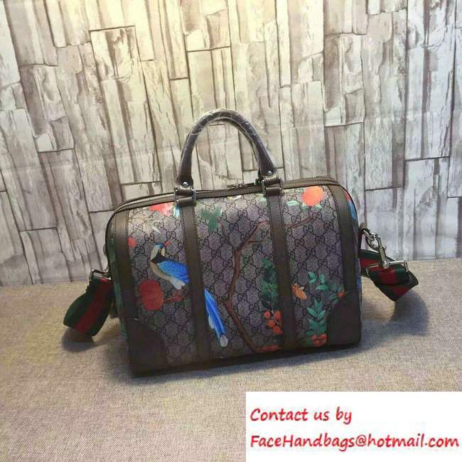Gucci GG Supreme Canvas Small Duffle Bag 406379 Tian Coffee 2016