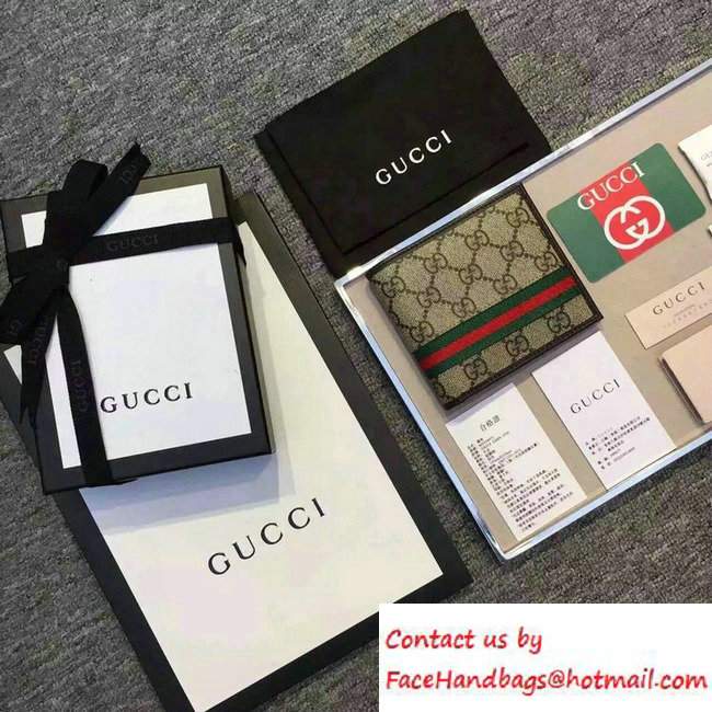 Gucci GG Supreme Canvas Web Wallet 138042 02 - Click Image to Close