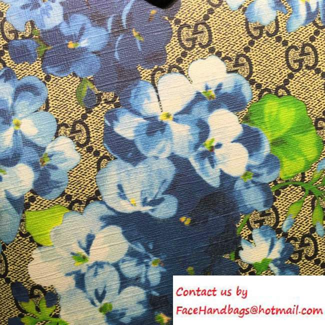 Gucci GG Supreme Medium Tote Bag 410748 Blue Blooms