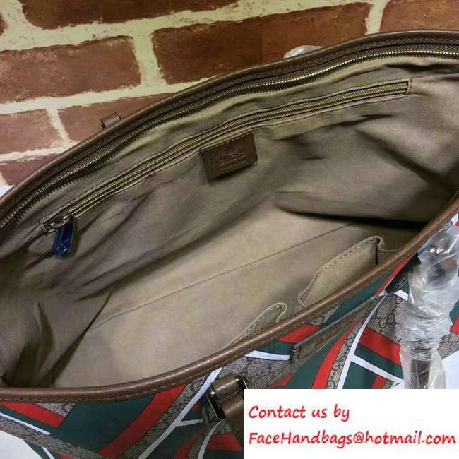 Gucci GG Supreme Medium Tote Bag 410748 Chevron - Click Image to Close