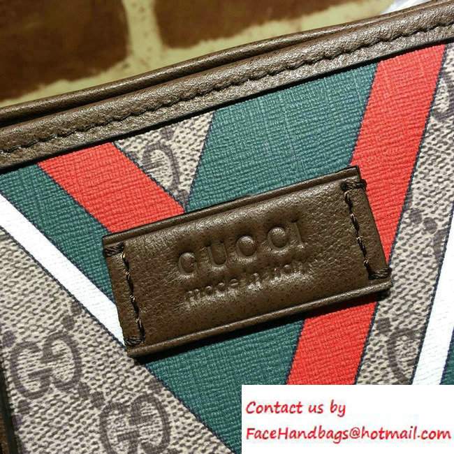Gucci GG Supreme Medium Tote Bag 410748 Chevron - Click Image to Close