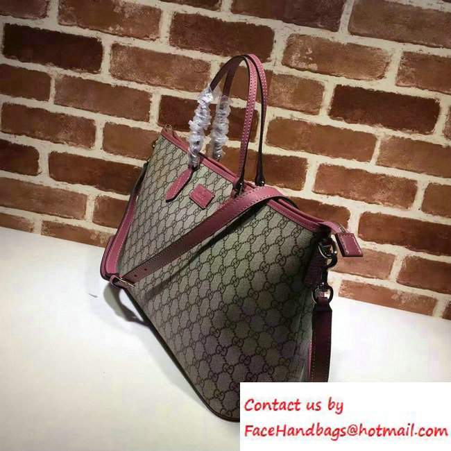Gucci GG Supreme Medium Tote Bag 410748 Fushia