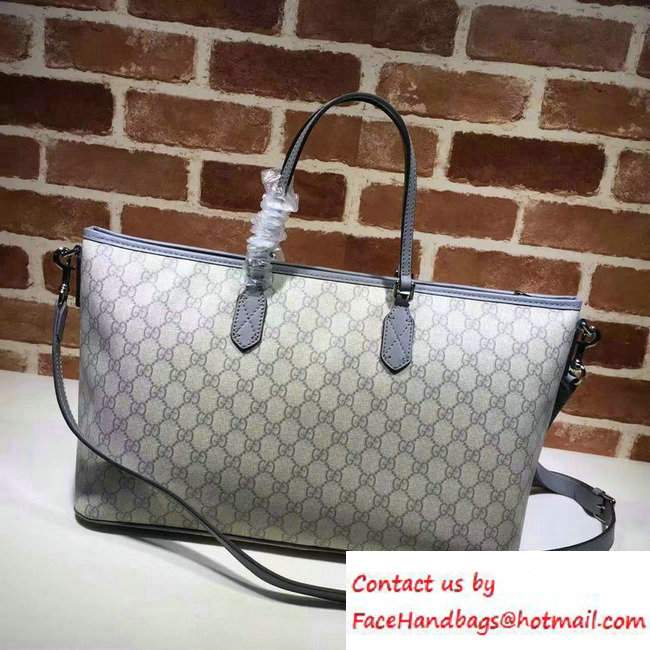 Gucci GG Supreme Medium Tote Bag 410748 Gray - Click Image to Close