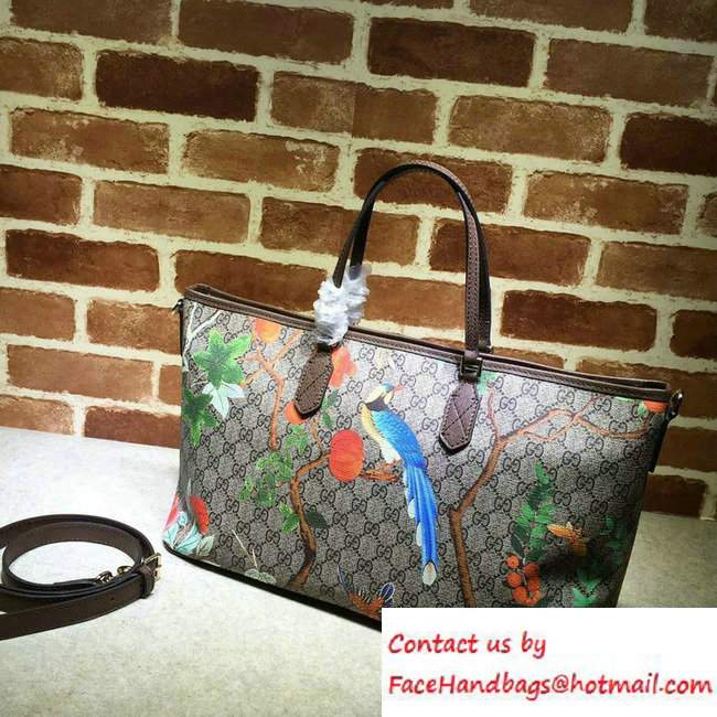 Gucci GG Supreme Medium Tote Bag 410748 Tian Coffee - Click Image to Close