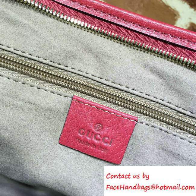 Gucci GG Supreme Medium Tote Bag 410748 Tian Red - Click Image to Close