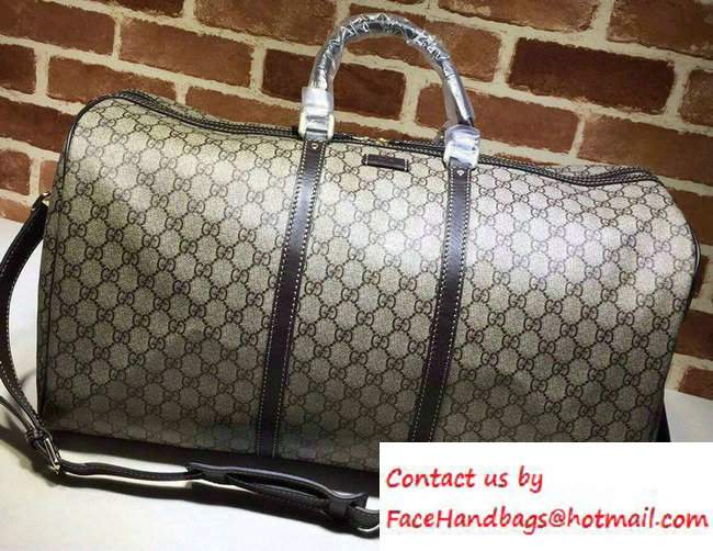 Gucci Large GG Plus Carry-On Duffle Luggage Bag 206500 Coffee - Click Image to Close