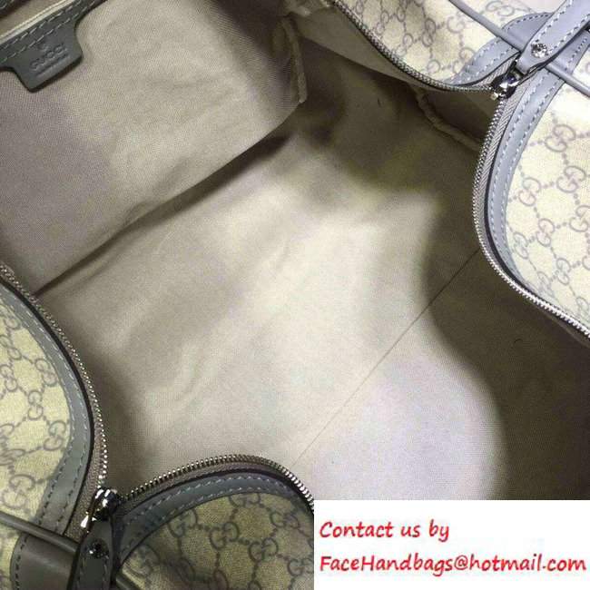Gucci Large GG Plus Carry-On Duffle Luggage Bag 206500 Gray - Click Image to Close
