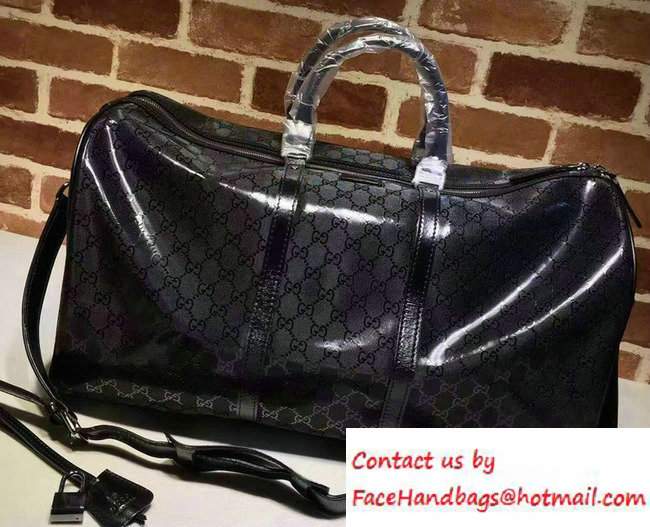 Gucci Large GG Plus Carry-On Duffle Luggage Bag 206500 Imprime Black - Click Image to Close